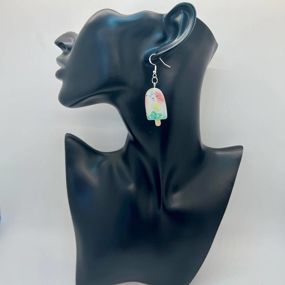 Popsicle Earrings - Glitter Earrings - Dessert Earrings - Little Girl Earrings - Picture 9 of 10